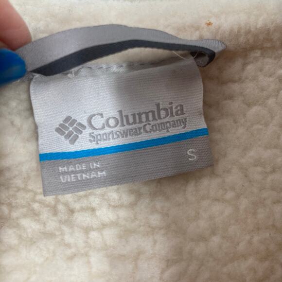 COLUMBIA Chatfield Hill Jacket Women Small Red Black Buffalo Plaid Sherpa Lined - Picture 14 of 16